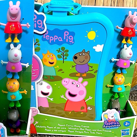Peppa Pig Other - New Peppa Pig Adventure Travel Carry Along Friends and Case Limited Edition Set